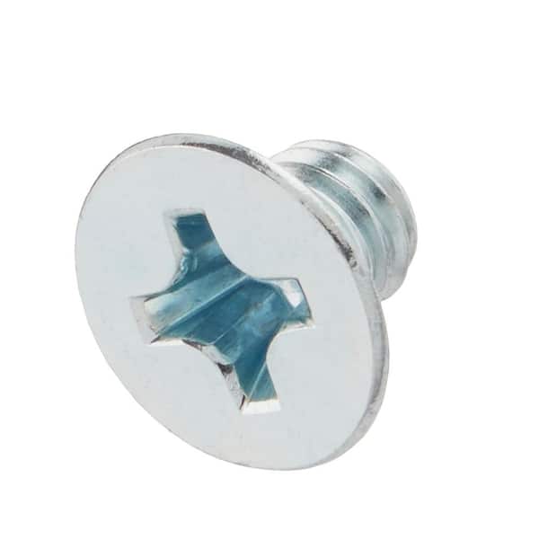 M8-1.25x10mm Zinc Flat Head Phillips Drive Machine Screw 1-Piece