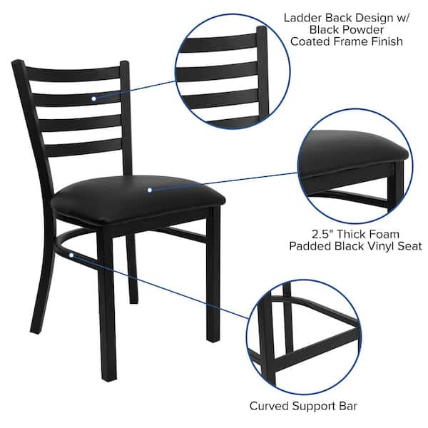 HERCULES Series 900 lb. Capacity King Louis Chair with White Vinyl