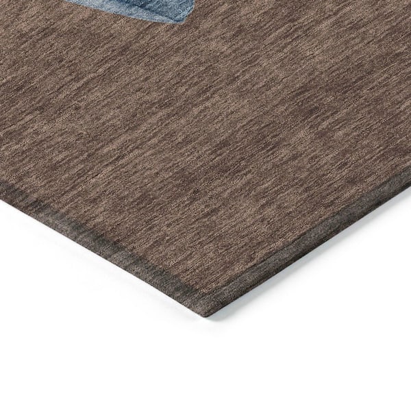 Chantille Machine Washable Indoor/Outdoor Abstract ACN1826 Brown 2 ft. x 3 ft. Accent Rug