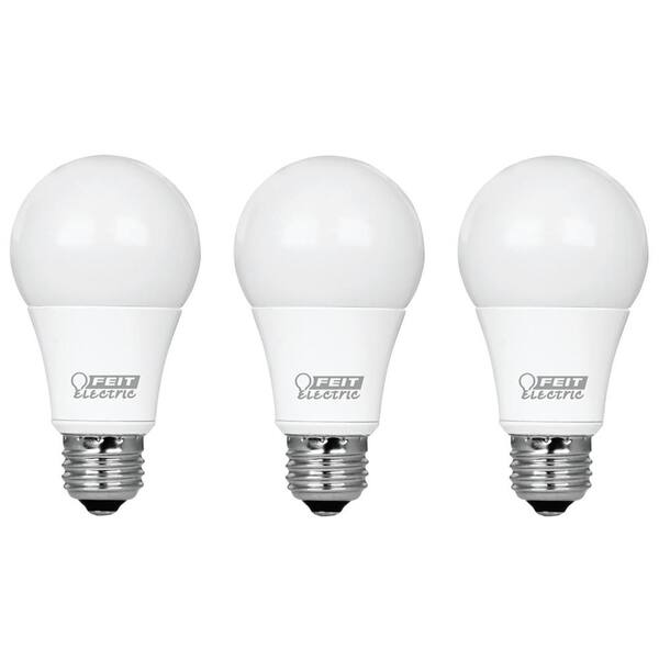Feit Electric 60-Watt Equivalent A19 Dimmable CEC Title 20 Compliant LED ENERGY STAR 90+ CRI Light Bulb, Soft White (3-Pack)