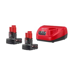 M12 12-Volt Lithium-Ion Starter Kit with Two 6.0 Ah Battery Packs and Charger