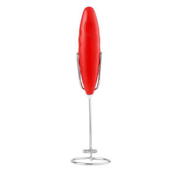 Zulay Kitchen Double Grip Handheld Milk Frother - Red