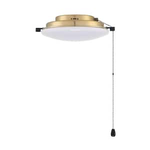 1 Light 20-Watt LED Universal Ceiling Fan Light Kit Satin Brass Finish w/Integrated Dimmable Color Temperature Option