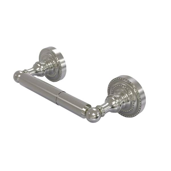 Allied Brass Dottingham Collection Double Post Toilet Paper Holder in Satin Nickel