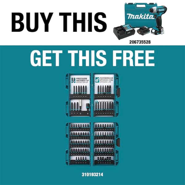 Makita 12V max CXT Lithium-Ion 1/4 in. Cordless Impact Driver Kit