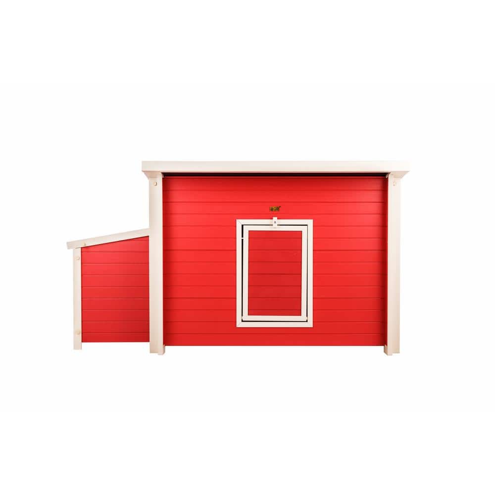 Red Eco-Friendly Composite Chicken Barn with Nesting Box