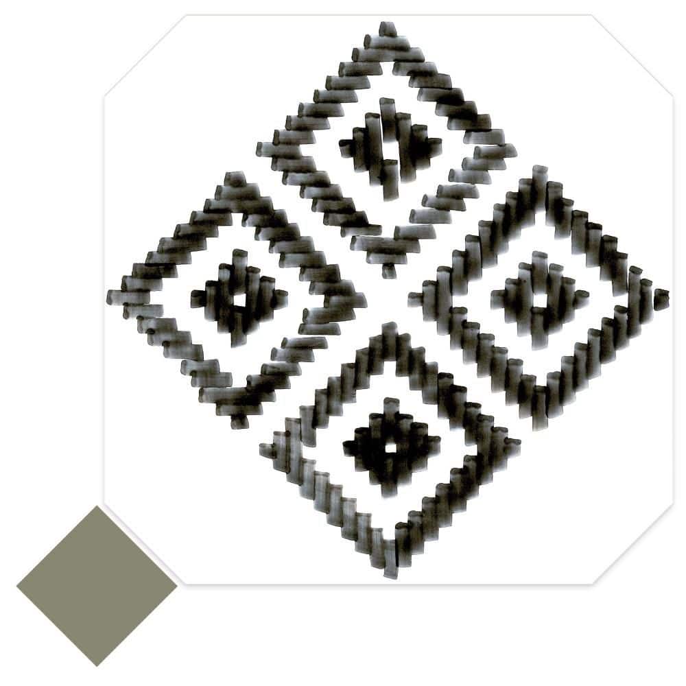 Vaudeville Octagon Deco Sombra with Taco Oliva 8 in. x 8 in. Porcelain Floor and Wall Take Home Tile Sample price history on PriceWatchPro