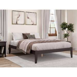 Colorado 60-1/4 in. W Espresso Dark Brown Queen Size Solid Wood Frame with Turbo USB Device Charger Platform Bed