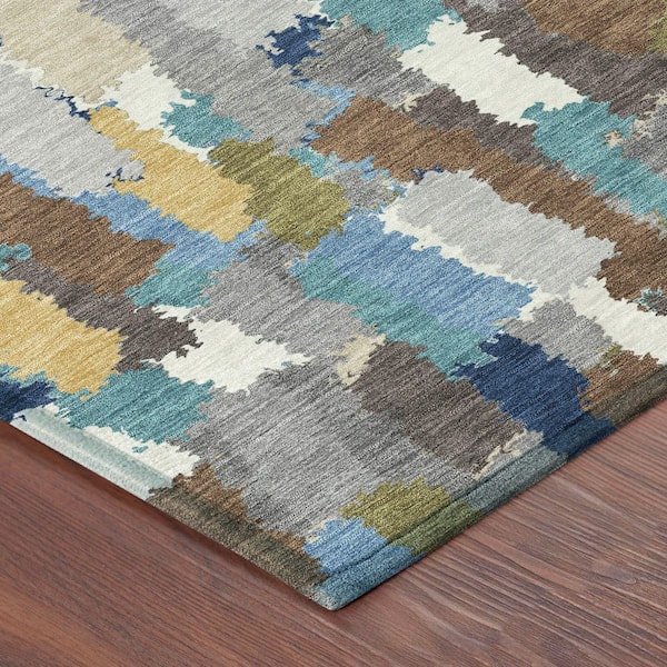 Chantille Machine Washable Indoor/Outdoor Abstract ACN2437 Navy 3 ft. x 4 ft. Area Rug