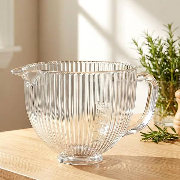 GVODE 2-Piece Glass Clear Mixing Bowl Set with KitchenAid Tilt