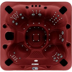 7-Person 100-Jet Premium Acrylic Bench Spa Standard Hot Tub with Bluetooth Sound System and LED Waterfall