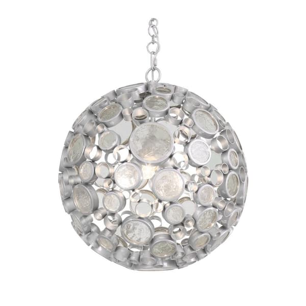 Varaluz Fascination 3-Light Nevada Pendant with Clear Bottle Glass