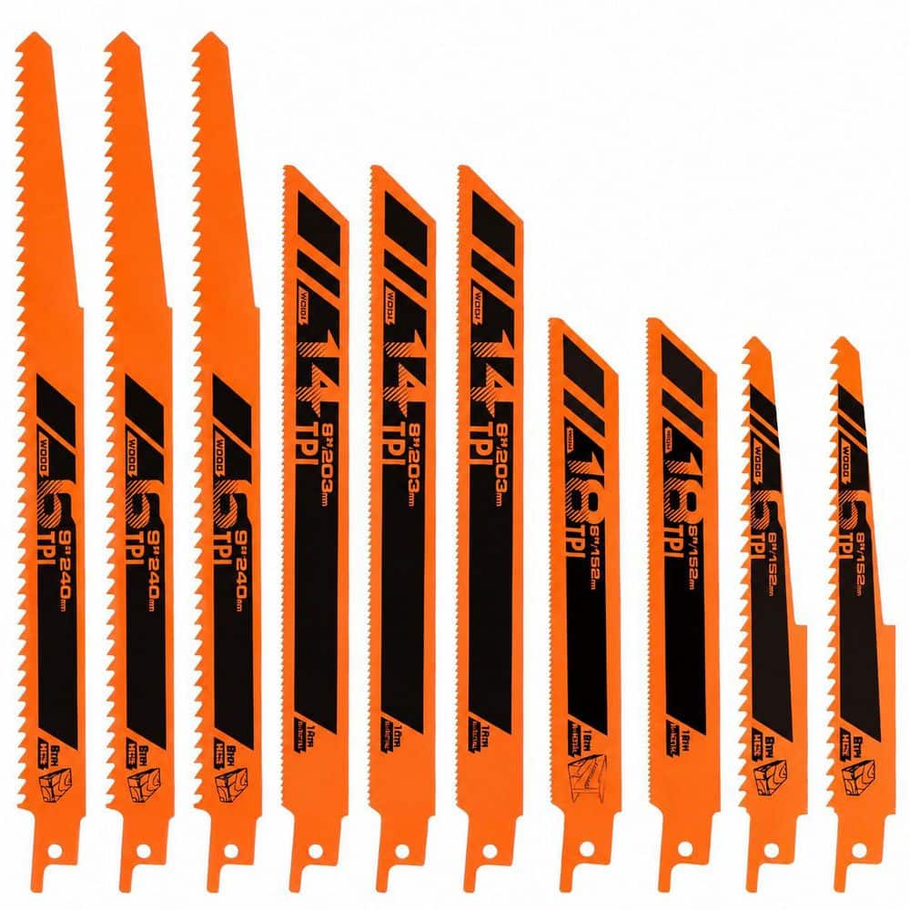 Bi-Metal and High Carbon Steel Reciprocating Saw Blades Set with Storage Case for Wood Metal Cutting 10-Piece price history on PriceWatchPro