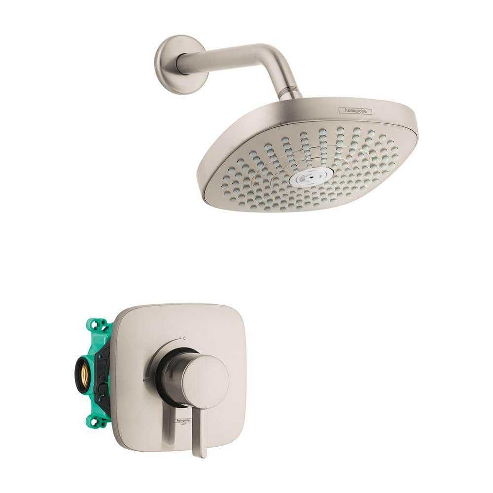 Hansgrohe Croma Select E 180 Single-Handle 2-Spray Shower Faucet in Brushed Nickel (Valve Included) -  04911820