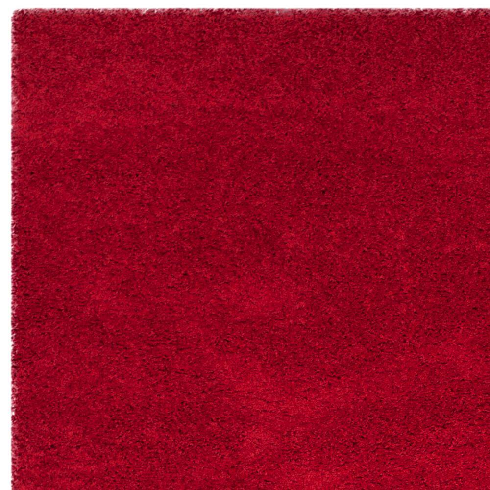 Cozy Crimson Shag 4' x 6' Rectangular Synthetic Area Rug