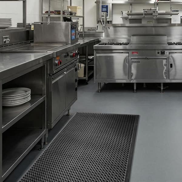 A1HC All Purpose Durable Non-Slip 36 in. x 60 in. Rubber Anti-Fatigue Drainage Floor Mat Ideal for Commercial Home Use
