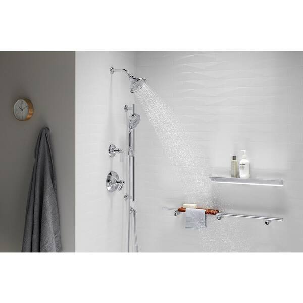 KOHLER Bancroft 3-Spray Patterns with 1.75 GPM 6 in. Showerhead Wall Mount Dual Shower Heads in Oil-Rubbed Bronze