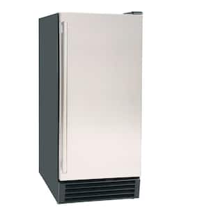 15 in. 3 cu. ft. Wide Indoor Undercounter Mini Refrigerator in Stainless Steel without Freezer with Storage