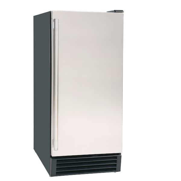 Maxx Ice 15 in. 3 Cu. ft. Wide Indoor Undercounter Mini Refrigerator in Stainless Steel Without Freezer with Storage, Silver