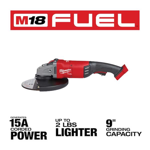 M18 FUEL 18V Lith-Ion Brushless Cordless 7 in. /9 in. Angle Grinder w/ Variable Speed & Paddle Switch
