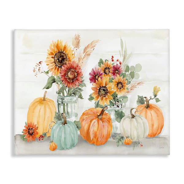 Stupell Industries Autumn Ramble Country Bouquets by Katrina Pete Unframed Graphic Nature Art Print 30 in. x 24 in.