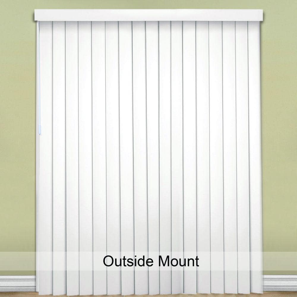 Home Decorators Collection Crown White Cordless Room Darkening Vertical Blinds for Sliding Doors Kit with 3.5 in. Slats - 104 in. W x 84 in. L 10793478805044