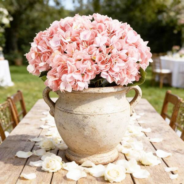 Faux Pink Hydrangeas, 6-Pack L0978KH6QX - The Home Depot