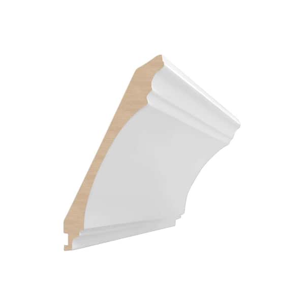 Home Decorators Collection Washington Franklin Hargrove 4 in. W x 4 in. D x 96 in. H in Vesper White Crown Molding