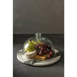 Somerset Marble Cheese.Plate with Glass Cloche