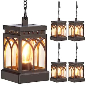 OGETFUUR 4 Pack Outdoor Waterproof Solar Lanterns, Auto ON/Off Lanterns for Garden Table Yard Path Tree Patio Lawn Decor