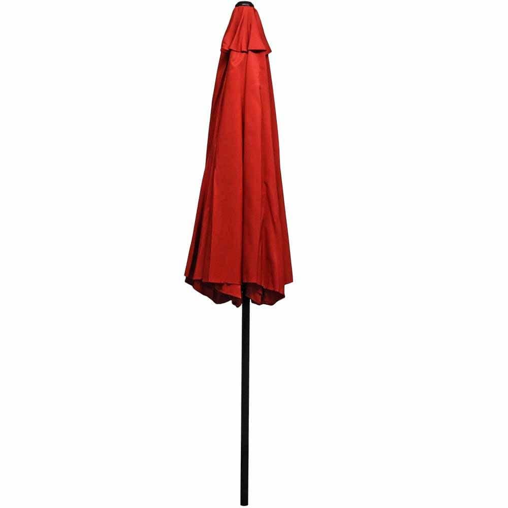 Burnt Orange 9-Foot Aluminum Patio Umbrella with Polyester Canopy