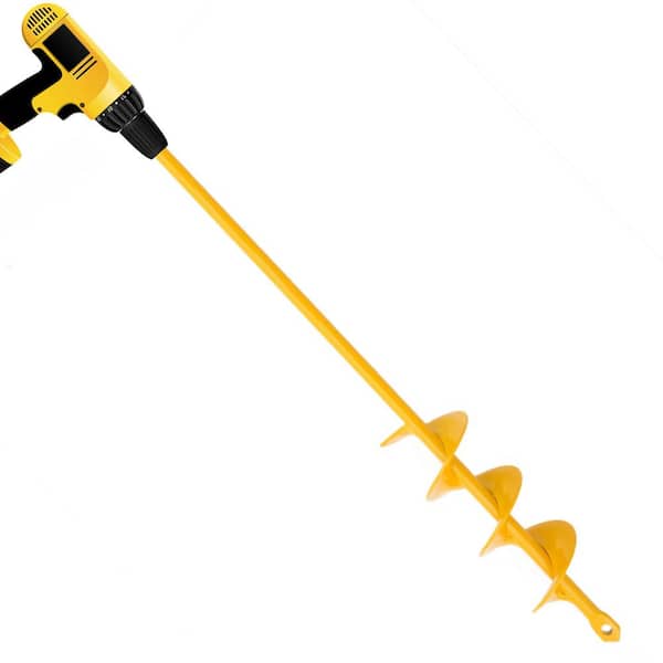 Unbranded 2 in. x14.5 in. Garden Auger Drill Bit for Planting for Gardening Bulbs, Flowers, and Bedding Plant-Fit in 3/8 Hex Drill