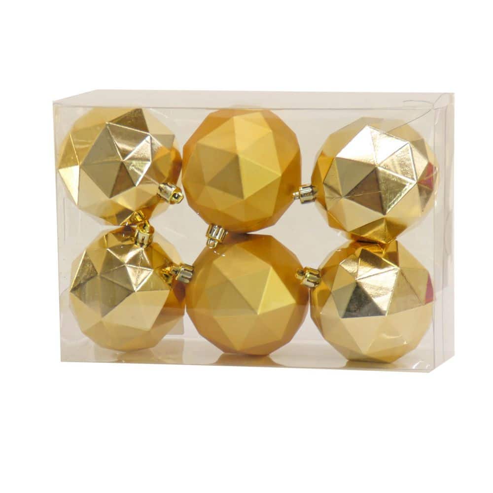 6-Piece Shatterproof Geometric Gold Ornaments price history on PriceWatchPro
