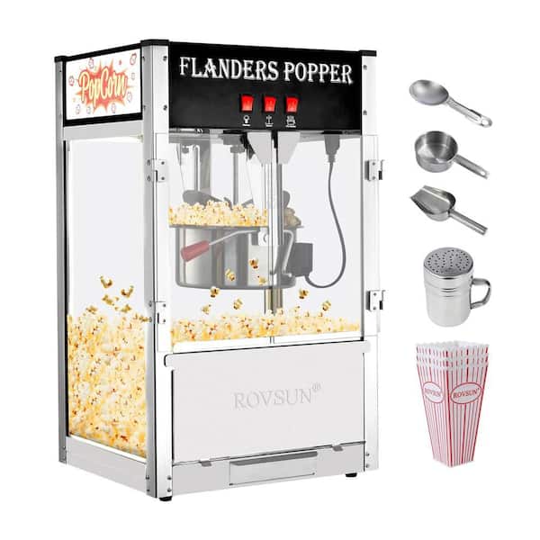 12 oz. Black 1400W 120V Popcorn Machine Countertop