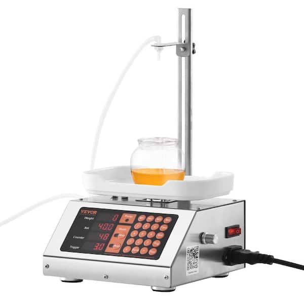 VEVOR Liquid Filling Machine 5-50 g Weighing Capacity Automatic Bottle Filler Machine with Peristaltic Pump (Single Nozzle)