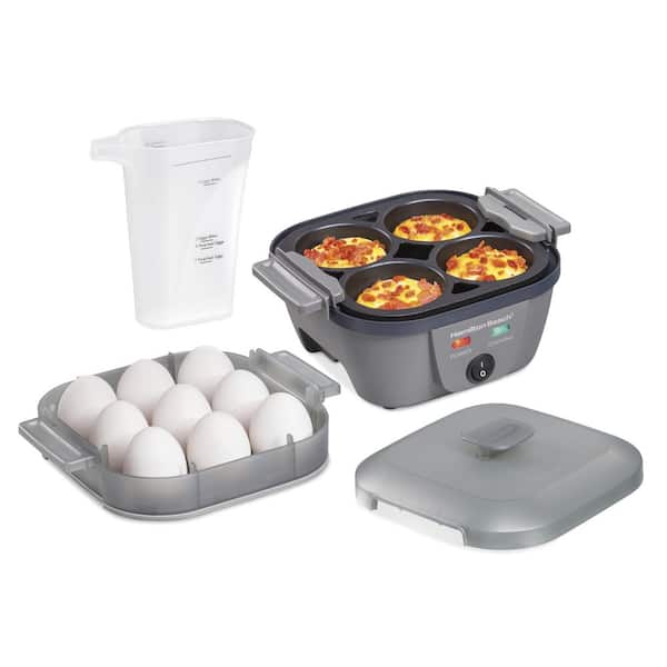 OMELETTE MAKER 750W ELECTRIC NON STICK KITCHEN EGG COOKER BLACK AND SILVER  TOP