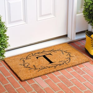 Rustic Leaf Vine Monogrammed Doormat, 36" x 72" (Letter U)