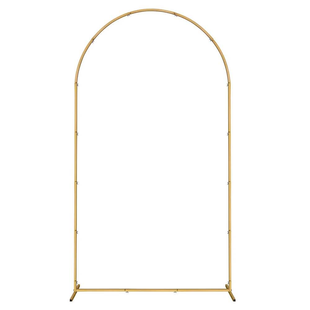 15.8 in. x 86.6 in. x 47.2 in. Gold Garden Wall Block, Iron Arch Roof Sturdy and Beautifully Crafted for Garden Wedding price history on PriceWatchPro