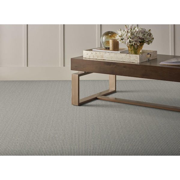 Panorama Tweed Slate Custom Area Rug with Pad