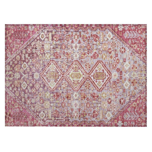 Chantille Machine Washable Indoor/Outdoor Abstract ACN1834 Merlot 2 ft. x 3 ft. Accent Rug