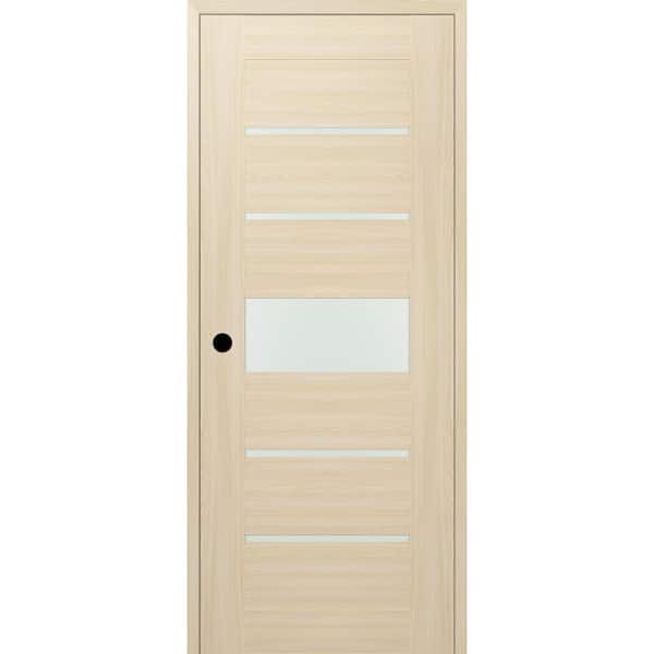 Belldinni Vona 07-06 DIY-Friendly 32 in. x 96 in. Right-Hand Frosted Glass Loire Ash Wood Composite Single Prehung Interior Door
