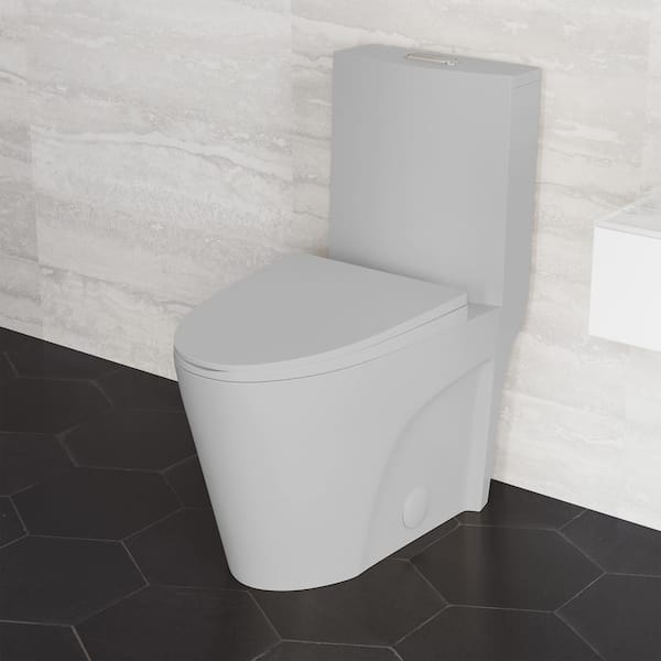 Swiss Madison Sublime II One-Piece Round Toilet Dual-Flush 1.1/1.6 GPF, Matte Black