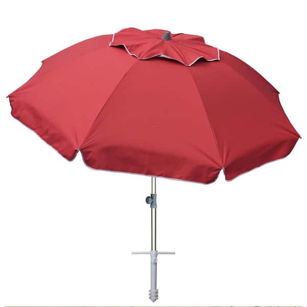 7 foot vented beach patio umbrella AMMSUN 7ft with Sand Anchor Portable Outdoor Sun Shelter UPF50+ Protection & Tilt Aluminum Pole Air Vent with Carry Bag for Beach Its sturdy construction and good looks make it oh so versatile AMMSUN 7ft Heavy Duty HIGH