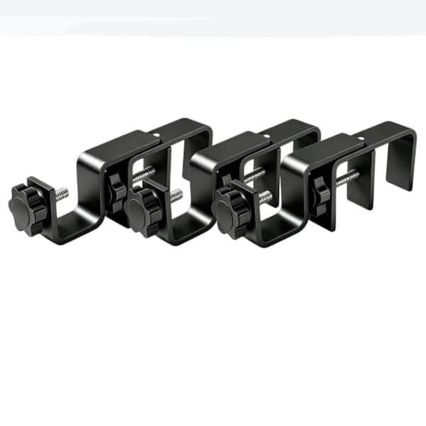 No Drill Over-Blind Curtain Rod Brackets - Renter Friendly, Tool-Free Install