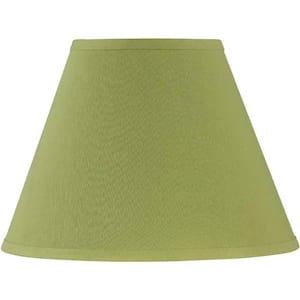 Mix and Match 9 in. Lime Green Linen Empire Lamp Shade with Spider Fitter