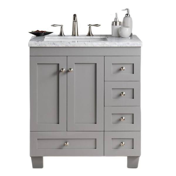 Eviva Acclaim 28 In. W X 22 In. D X 33 In. H Bathroom Vanity In Gray ...