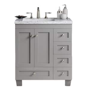 left offset bathroom sink