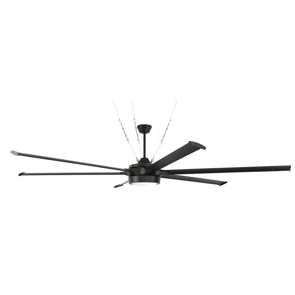 8.5 ft. Flat Black Finish, Flat Black Blades Hangdown HVLS Propeller Ceiling Fan w/ Integrated LED Light Included price history on PriceWatchPro