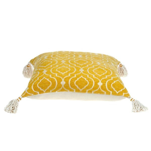 HomeRoots Jordan Yellow Geometric Cotton 5 in. X 20 in. Throw Pillow