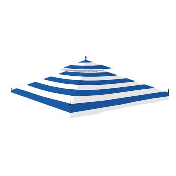 Garden Winds Standard 350 Cabana Blue Replacement Canopy for 10 ft. x 10 ft. Arrow Gazebo
